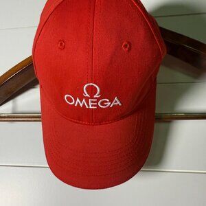 Omega Red and White Ball Cap